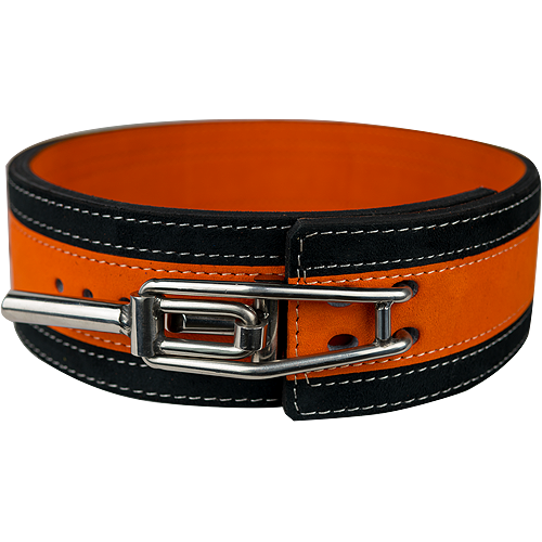 13mm Orange & Black Lever Belt
