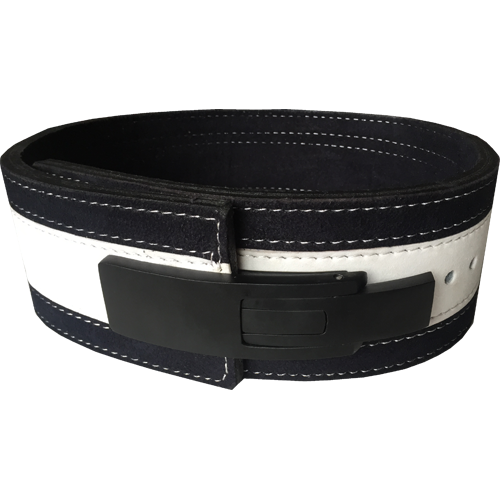 13mm White & Black Lever Belt