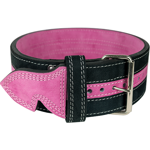 13mm Pink & Black Single Prong Belt