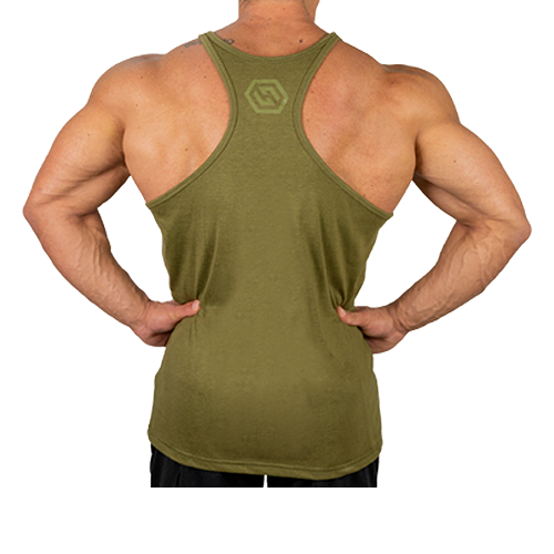 Harris Gym Singlet - Army Green