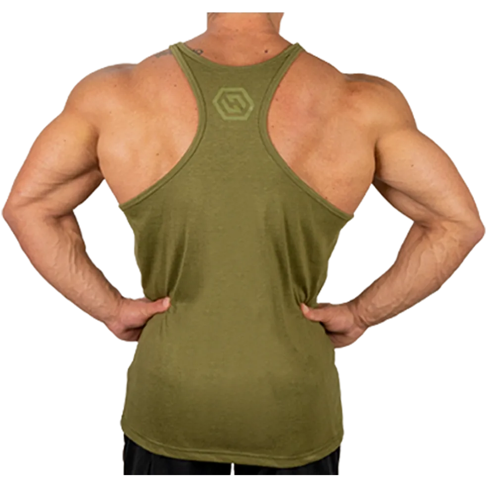 Harris Gym Singlet - Army Green