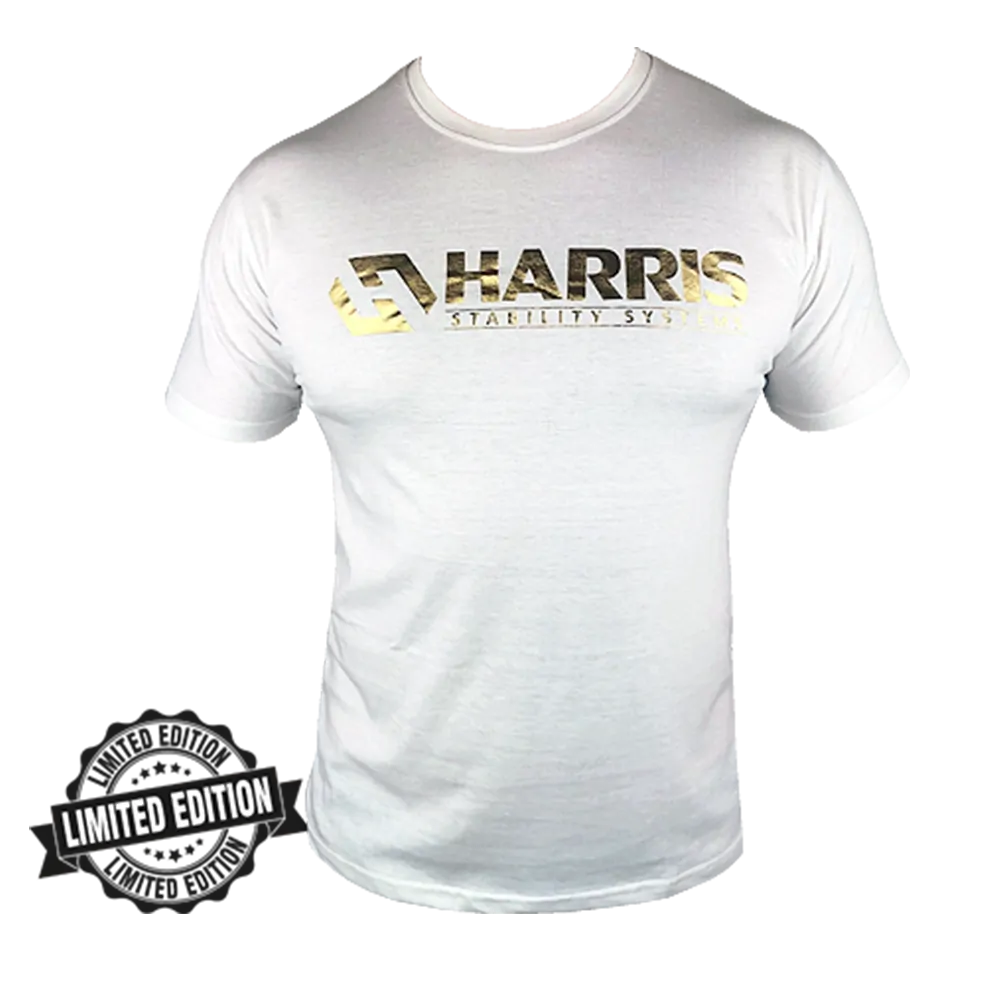 Royal Gold & White Harris Cotton T-Shirt