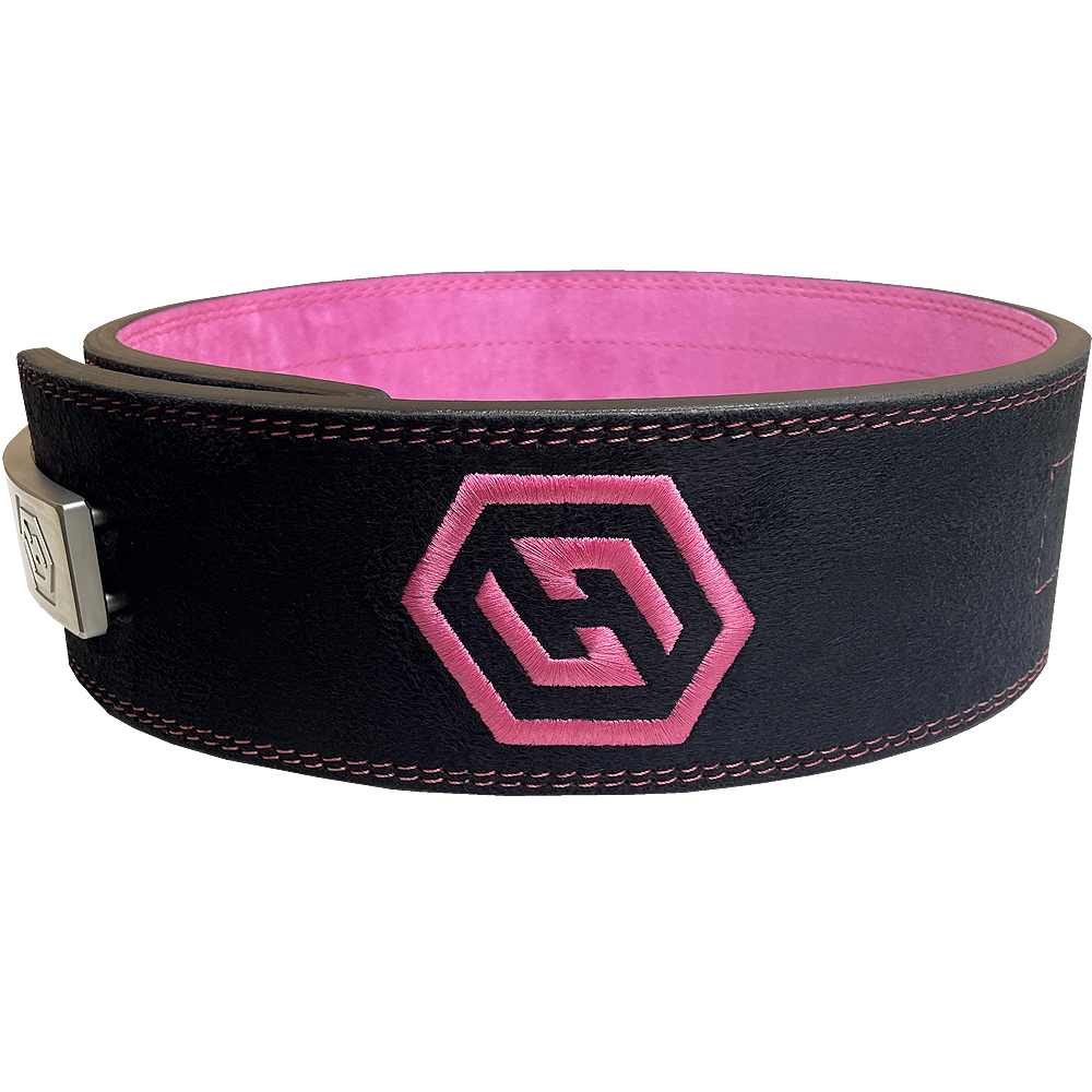 10mm Harris Black & Pink Powerlifting Lever Belt