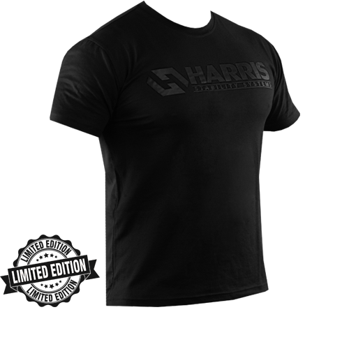 Stealth Black Harris Cotton T-Shirt [Size: XS]