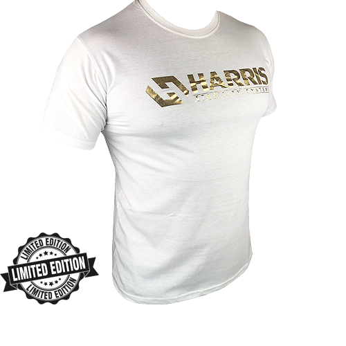 Royal Gold & White Harris Cotton T-Shirt