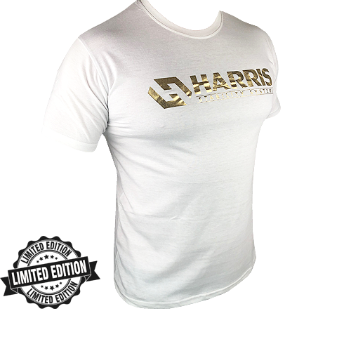 Royal Gold & White Harris Cotton T-Shirt [Size: Small]