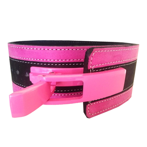 10mm Pink & Black Lever Belt