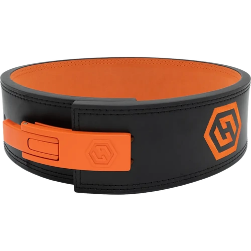 NEW!! 13mm Harris Black & Orange Powerlifting Lever Belt