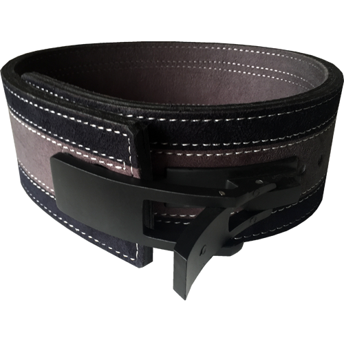 13mm Grey & Black Lever Belt [Size: 6XL]