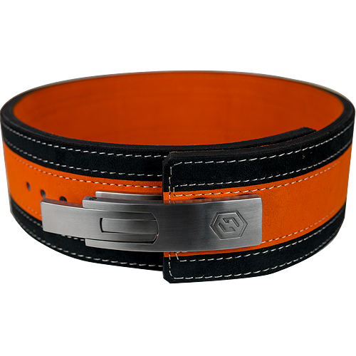 13mm Orange & Black Lever Belt [Size: XS]