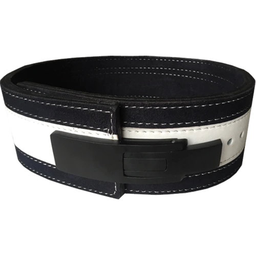 13mm White & Black Lever Belt