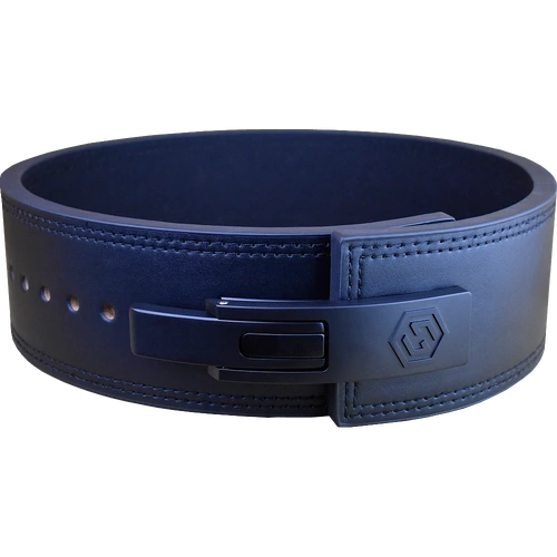 13mm Premium Black Leather Lever Belt