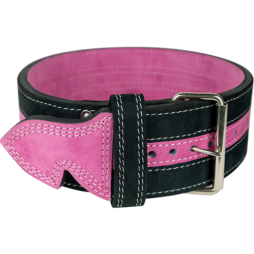 13mm Pink & Black Single Prong Belt